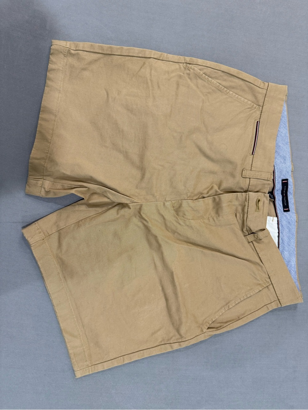 Tommy Hilfiger Men's Beige Cotton Chino Shorts Sz 32 #012